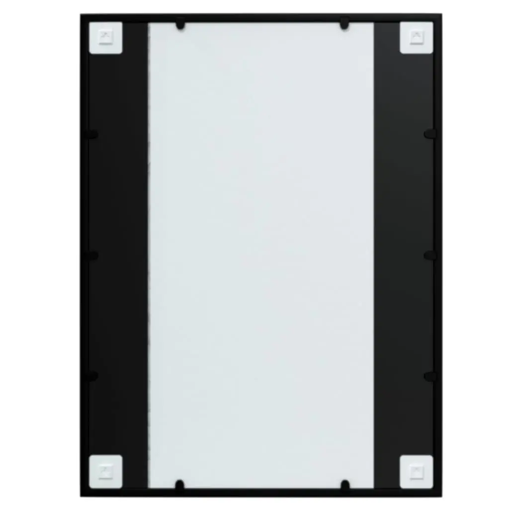 Black Metal Wall Mirrors 3-Piece Set 80x60 cm