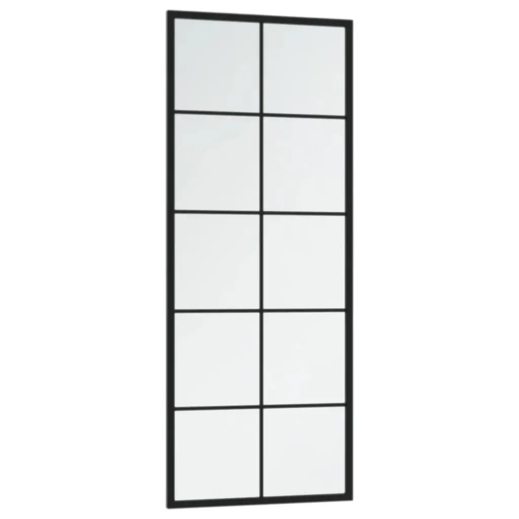 Wall Mirrors 2 pcs Black 100x40 cm Metal Frame Decorative Bedroom Bathroom