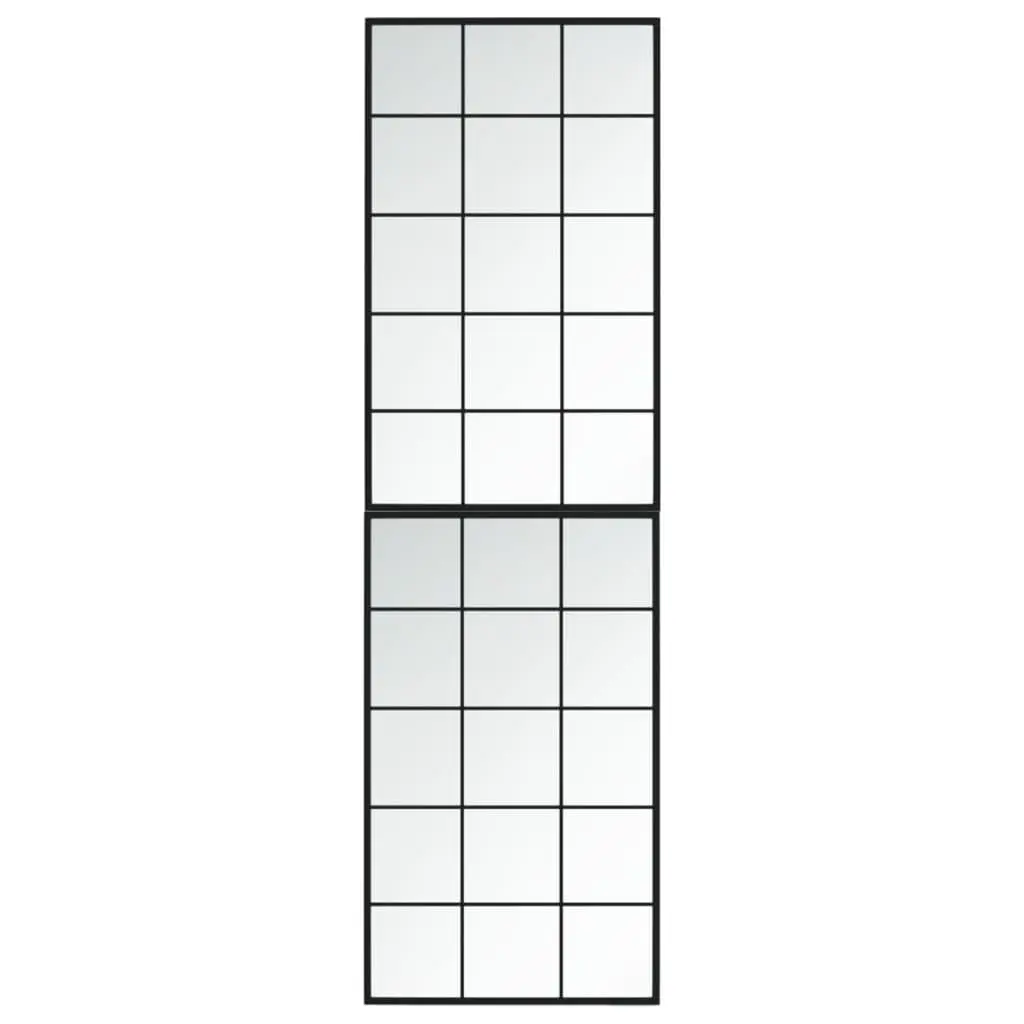 Wall Mirrors for Bedroom Hallway 100x60 cm Metal Frame Square 2 Piece