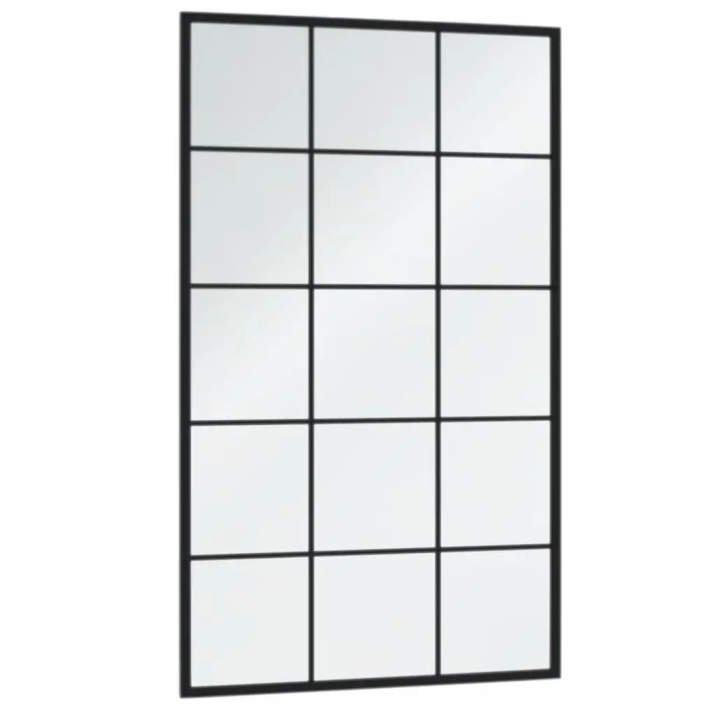 Black Metal Frame Wall Mirrors 100x60cm Set of 3 for Bedroom Bathroom Use