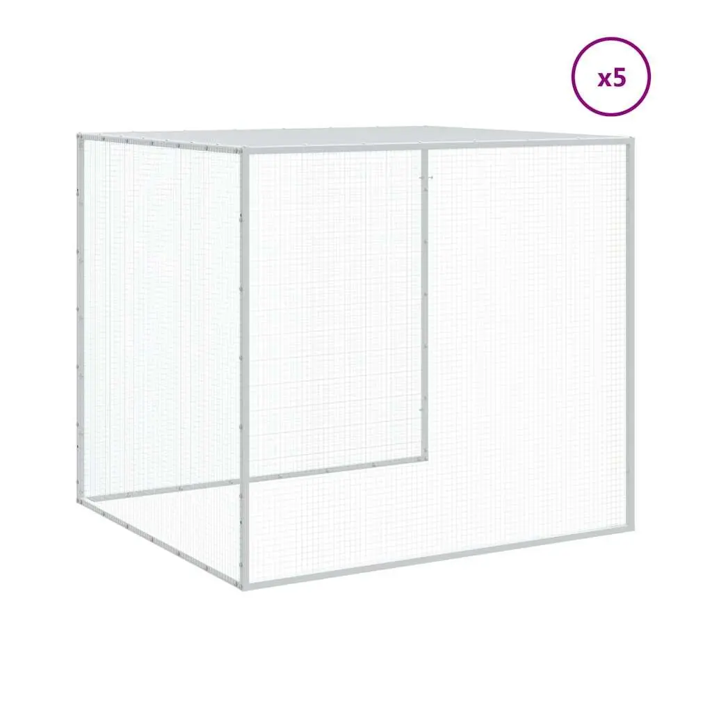 Chicken Cage for Backyard Poultry 603x98x90 cm Galvanised Steel Hen House Run