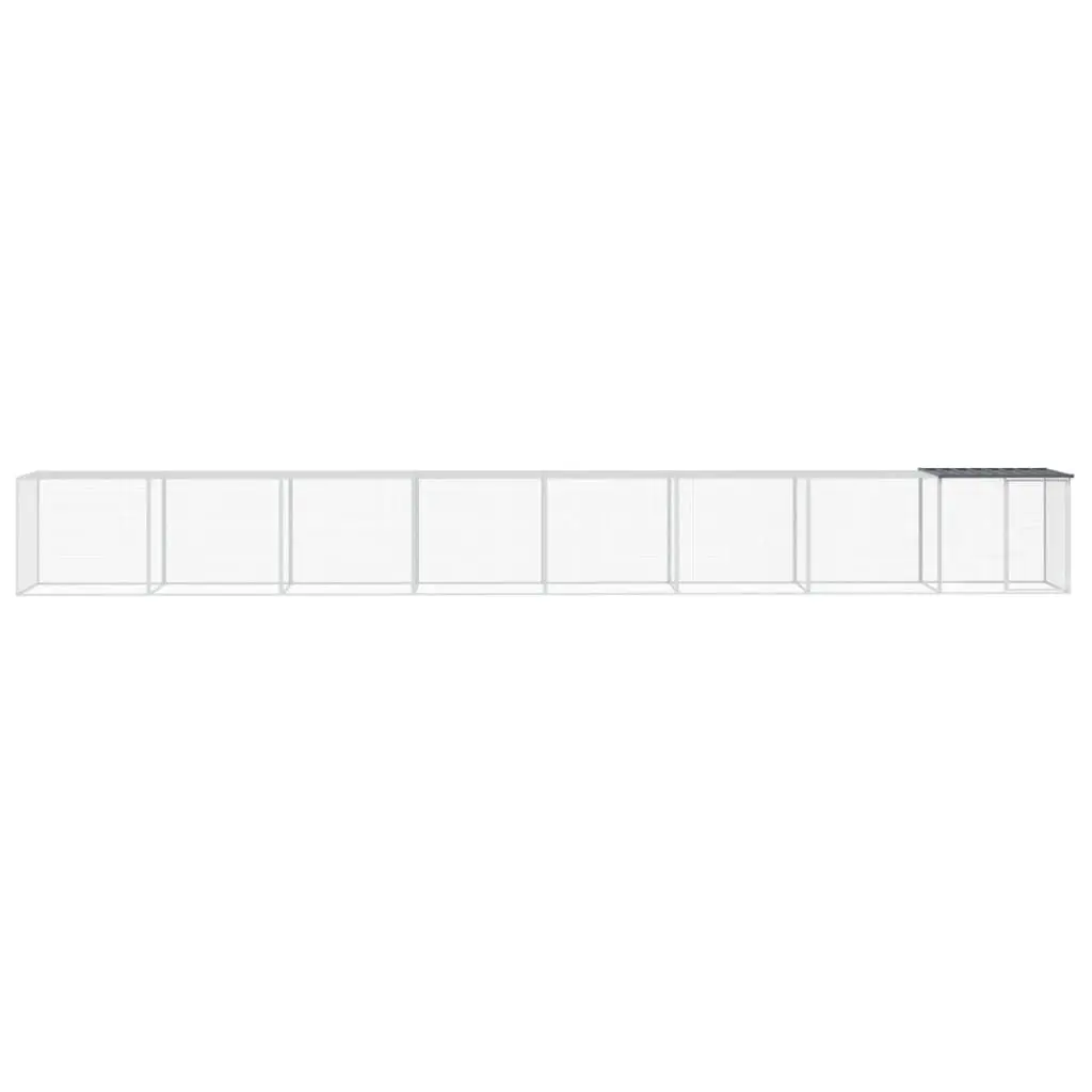 Chicken Cage for Backyard Poultry 803 x 98 x 90 cm Galvanised Steel with Roof