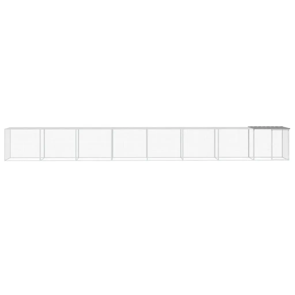 Chicken Cage for Backyard Poultry 803x98x90 cm Galvanised Steel Hen House Run