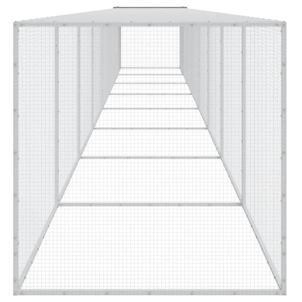 Chicken Cage for Backyard Poultry 803x98x90 cm Galvanised Steel Hen House Run