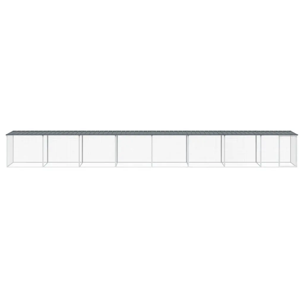 Chicken Cage for Backyard Use 803x98x90 cm Galvanised Steel Coop Hen House Run Pen