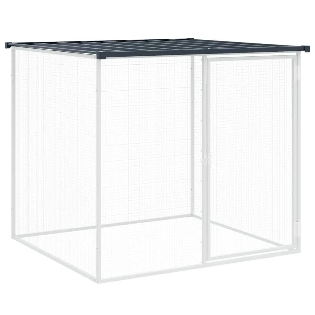 Anthracite Chicken Cage with Roof