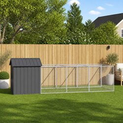 Dog House with Extended Run: Dimensions 117 x 1221 x 123 cm