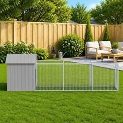 Specifications of Grey Large Dog House with Run