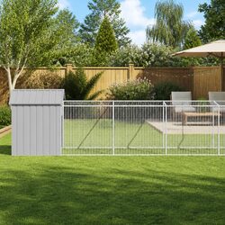 Dog House Dimensions: 117 x 609 x 123 cm in Grey Steel
