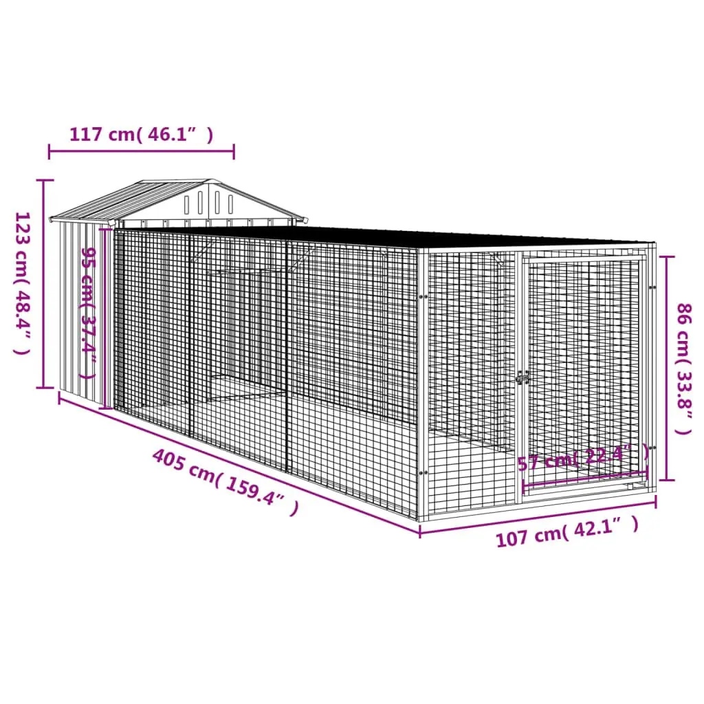 Chicken Cage with Extended Run