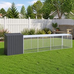 Chicken Cage with Run: 110 x 1221 x 110 cm Anthracite