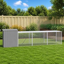 Specifications of Light Grey Chicken Cage with Run