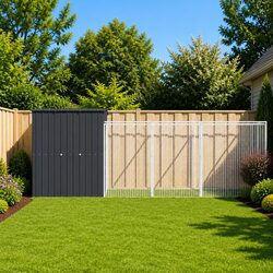 Dog House with Run - Specifications and Dimensions