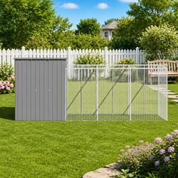 Light Grey Pet Kennel: Dimensions 165 x 659 x 181 cm