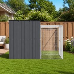 Dimensions and Specs: Anthracite Dog House with Run