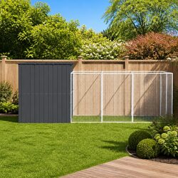 Specifications of Dog House with Run - Galvanised Steel