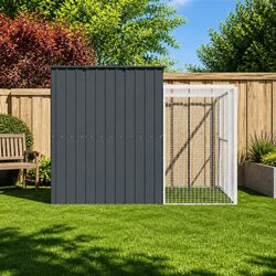 Specifications of the Dog House with Run in Steel