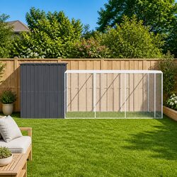 Specifications of Anthracite Dog House with Run
