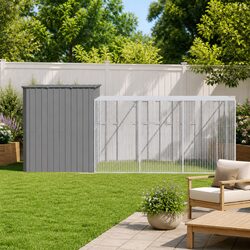 Specifications of the Grey Galvanised Steel Dog House