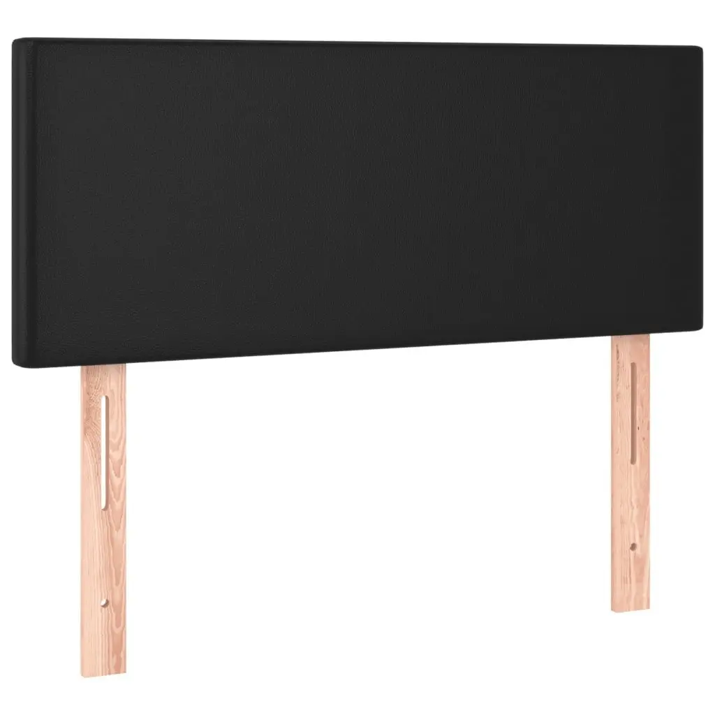 Box Spring Bed with Mattress King Single Size Black Adjustable Headboard Bedroom