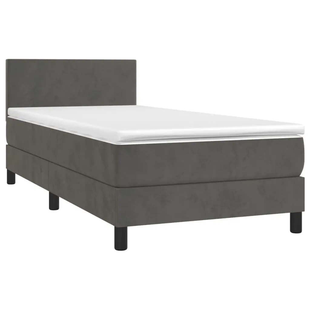 100x200 cm Box Spring Bed with Adjustable Headboard