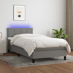 Box Spring Bed 100x200cm with Pocket Spring Mattress