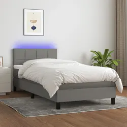 Box Spring Bed 100x200cm with Pocket Spring Mattress