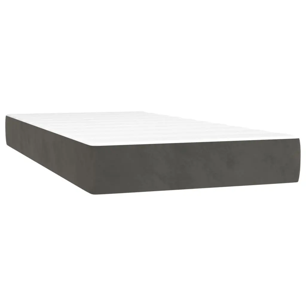 Box Spring Bed with Mattress and LED Strip Lighting, 100x200cm