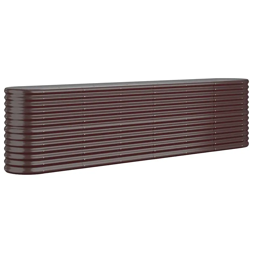 Garden Raised Bed Planter Box Outdoor Use 260 x 40 x 68 cm Galvanised Steel Frame