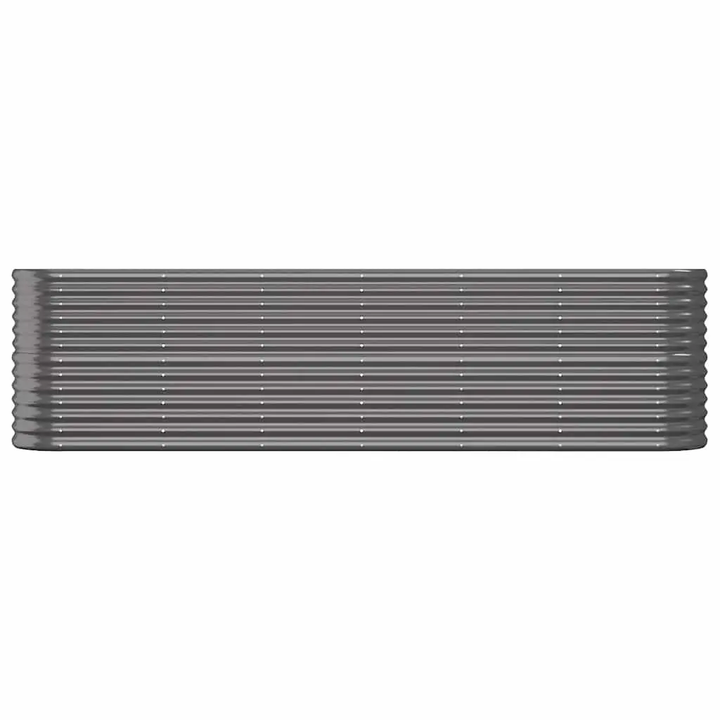 Garden Raised Bed Outdoor Planter Galvanised Steel Frame Anthracite 260x40x68cm