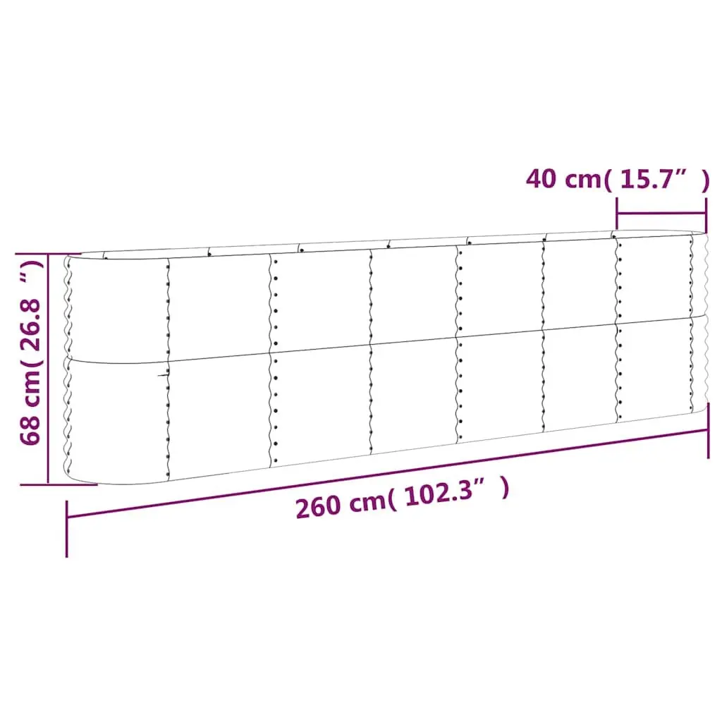 Galvanised Steel Raised Garden Bed