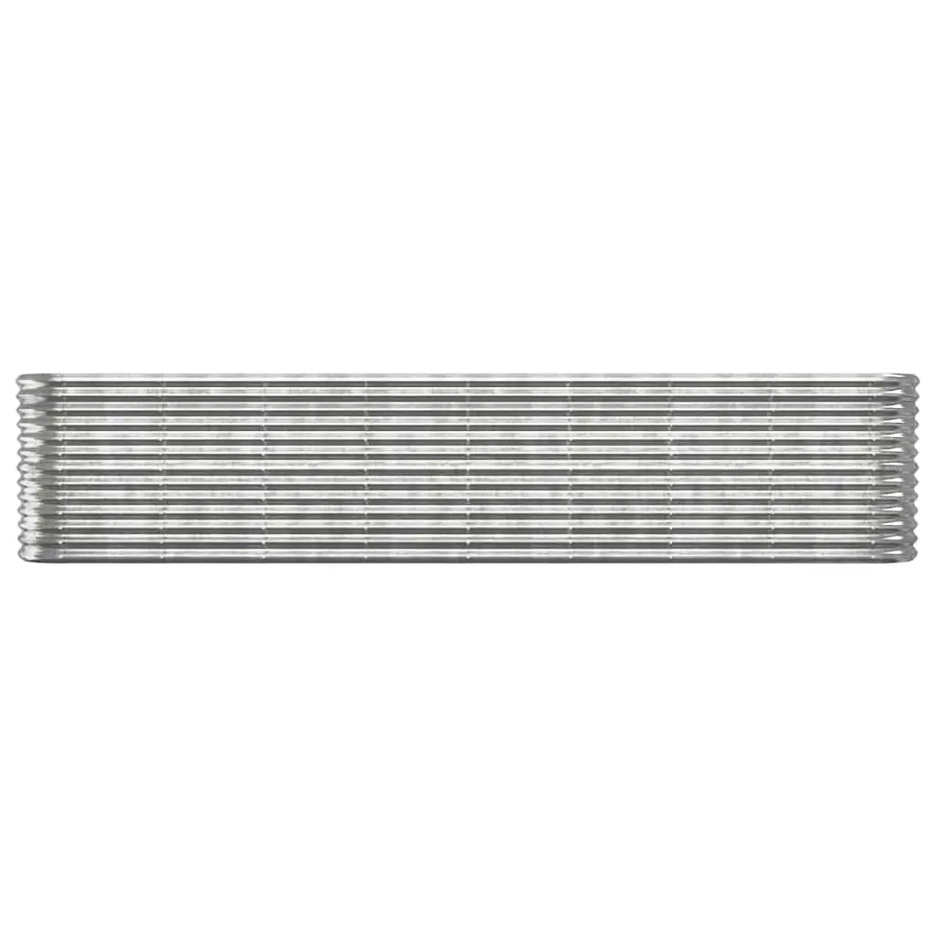 Galvanised Steel Raised Garden Bed Planter Box Outdoor Large Deep 332 x 40 x 68 cm Silver