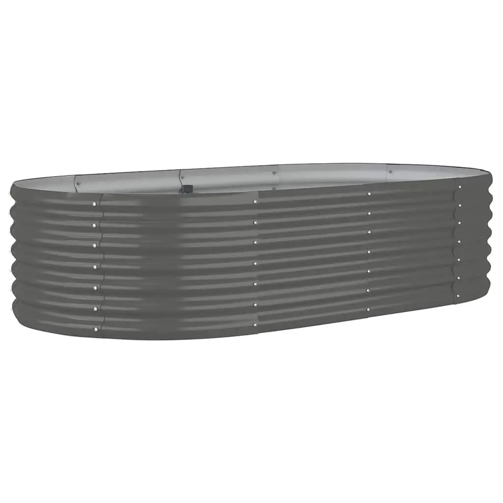 Garden Raised Bed Planter Outdoor 152 x 80 x 36 cm Galvanised Steel Frame