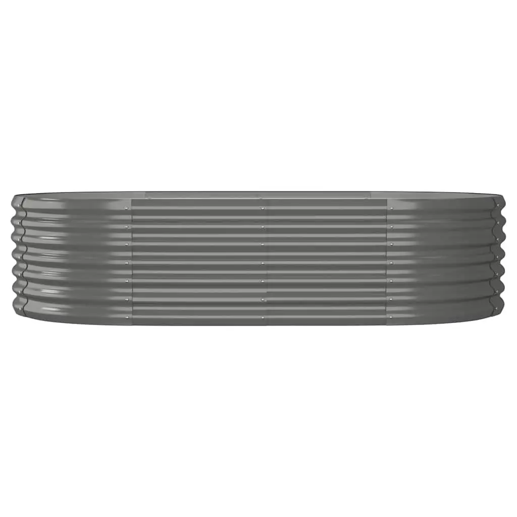 Garden Raised Bed Planter Outdoor 152 x 80 x 36 cm Galvanised Steel Frame