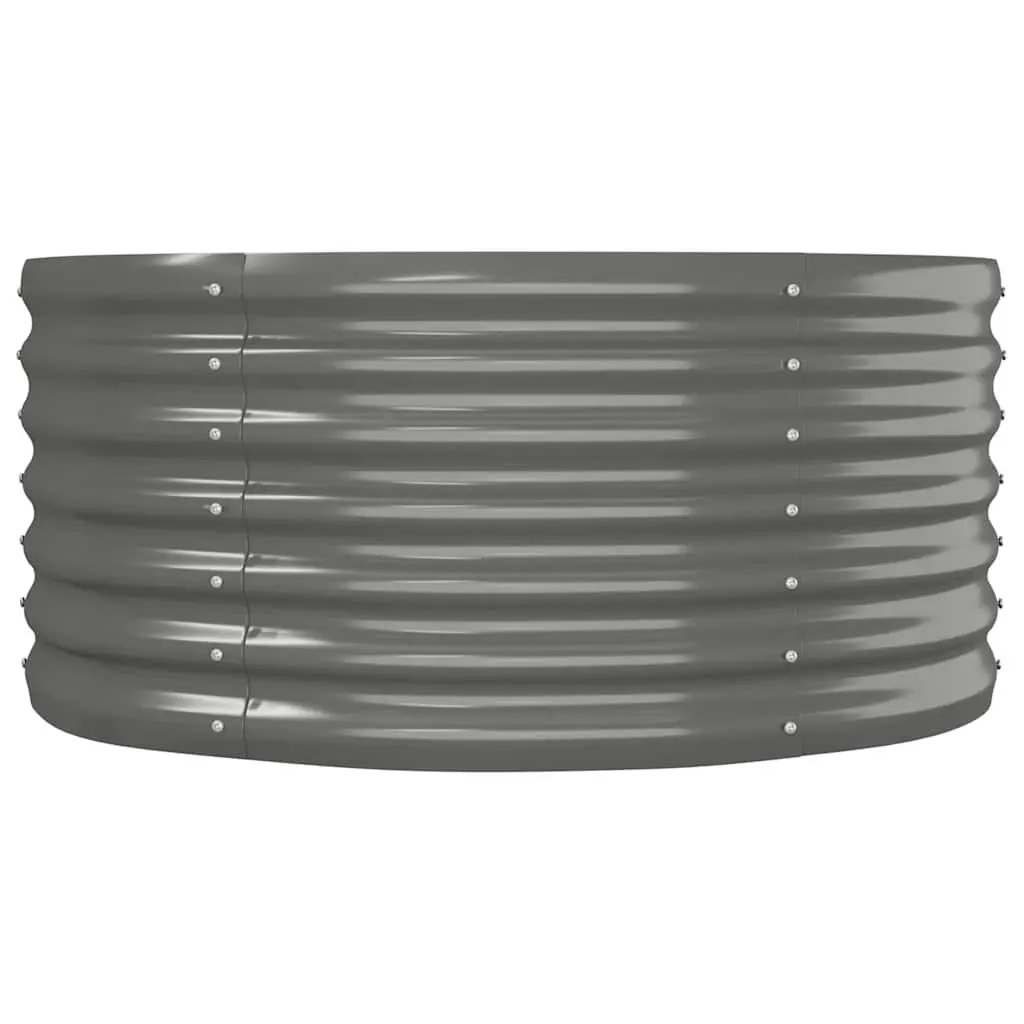 Garden Raised Bed Planter Outdoor 152 x 80 x 36 cm Galvanised Steel Frame