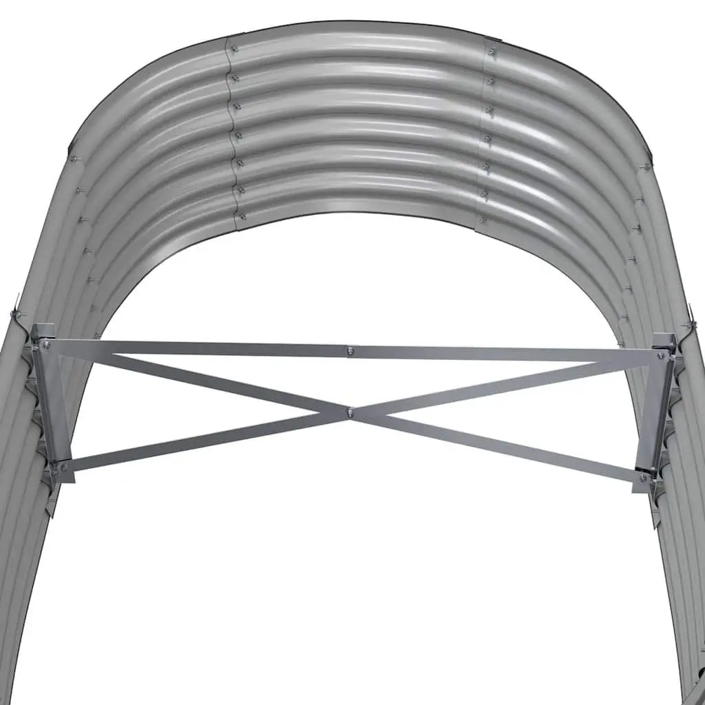 Garden Raised Bed Planter Outdoor 152 x 80 x 36 cm Galvanised Steel Frame