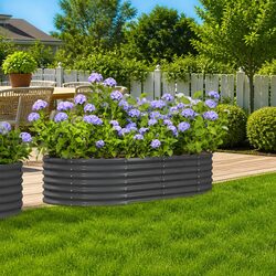 Galvanised Steel Raised Bed Planter: 152 x 80 x 36 cm