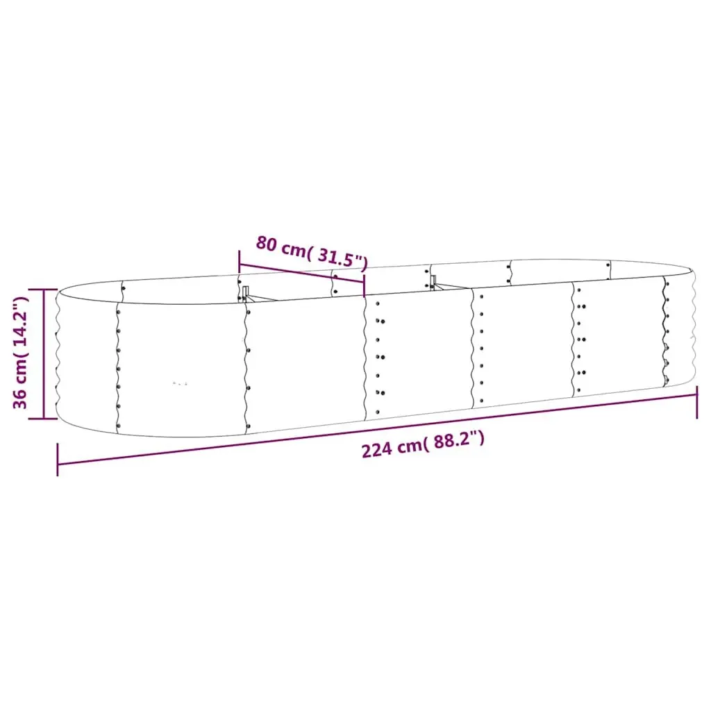 Garden Raised Bed Planter Box Outdoor Vegetable Flower Herb Container Green