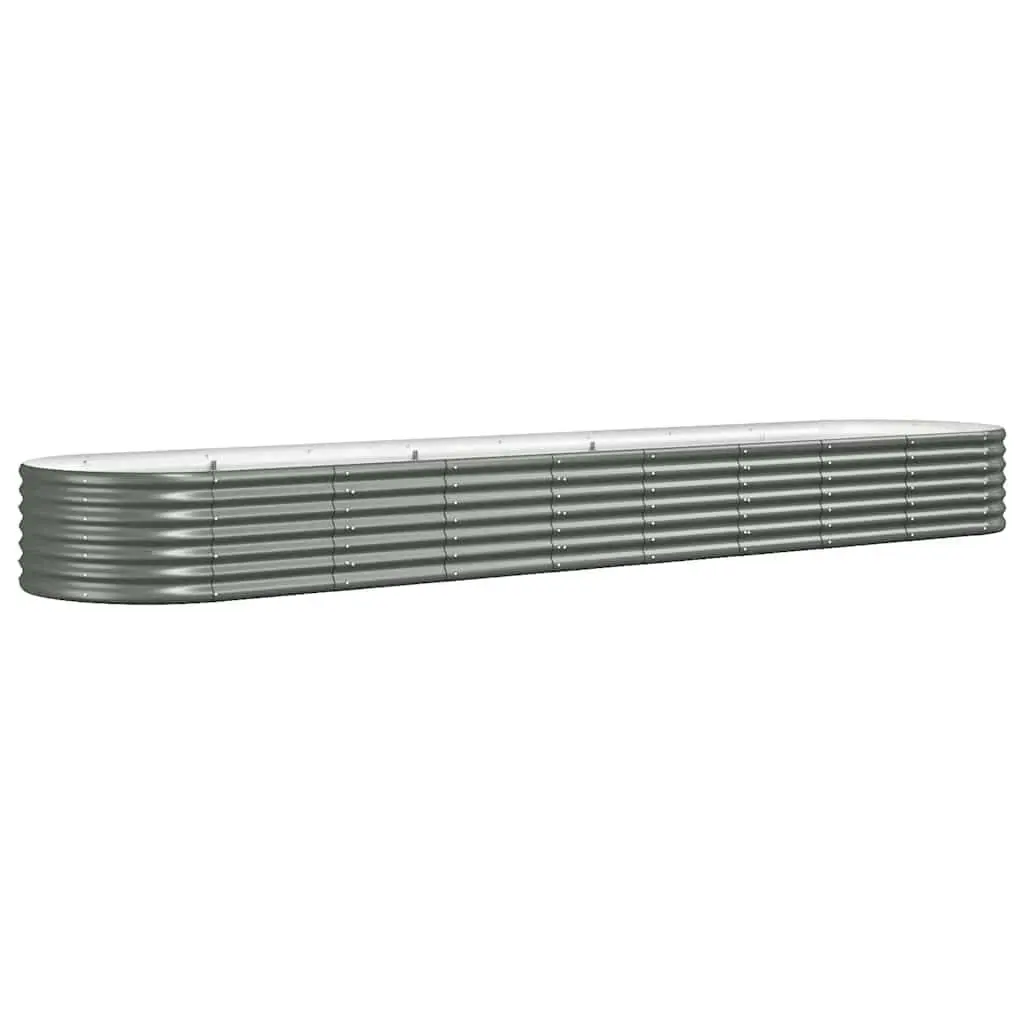 Large Grey Raised Garden Bed with