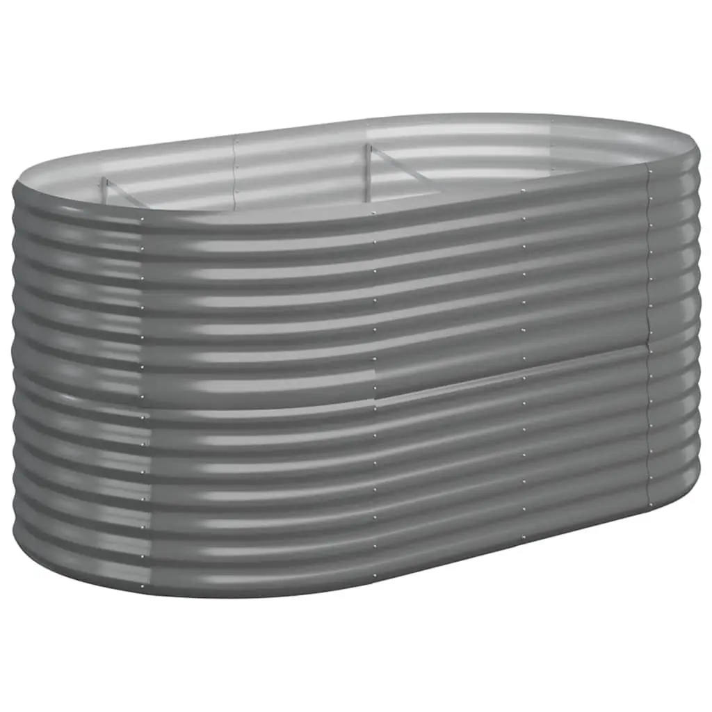 Galvanised Steel Raised Garden Bed Outdoor Planter for Vegetables Herbs Flowers 152 x 80 x 68 cm