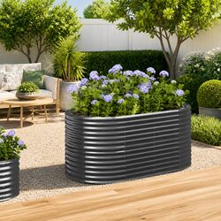 Galvanised Steel Raised Garden Bed: 152 x 80 x 68 cm