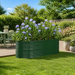 Galvanised Steel Raised Bed: 224 x 80 x 68 cm