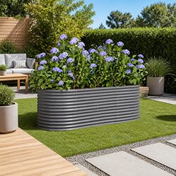 Raised Garden Bed Specifications: 224 x 80 x 68 cm, Galvanised Steel