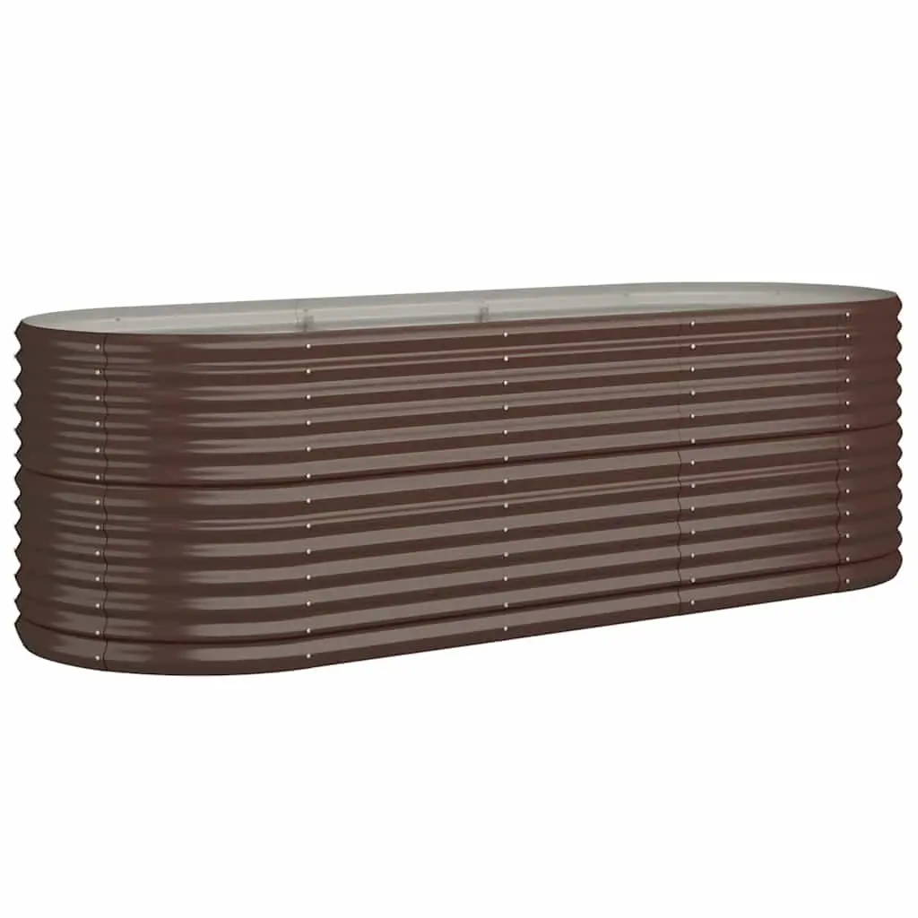 Raised Garden Bed Galvanised Steel Planter Box Outdoor Vegetable Flower 224 x 80 x 68 cm
