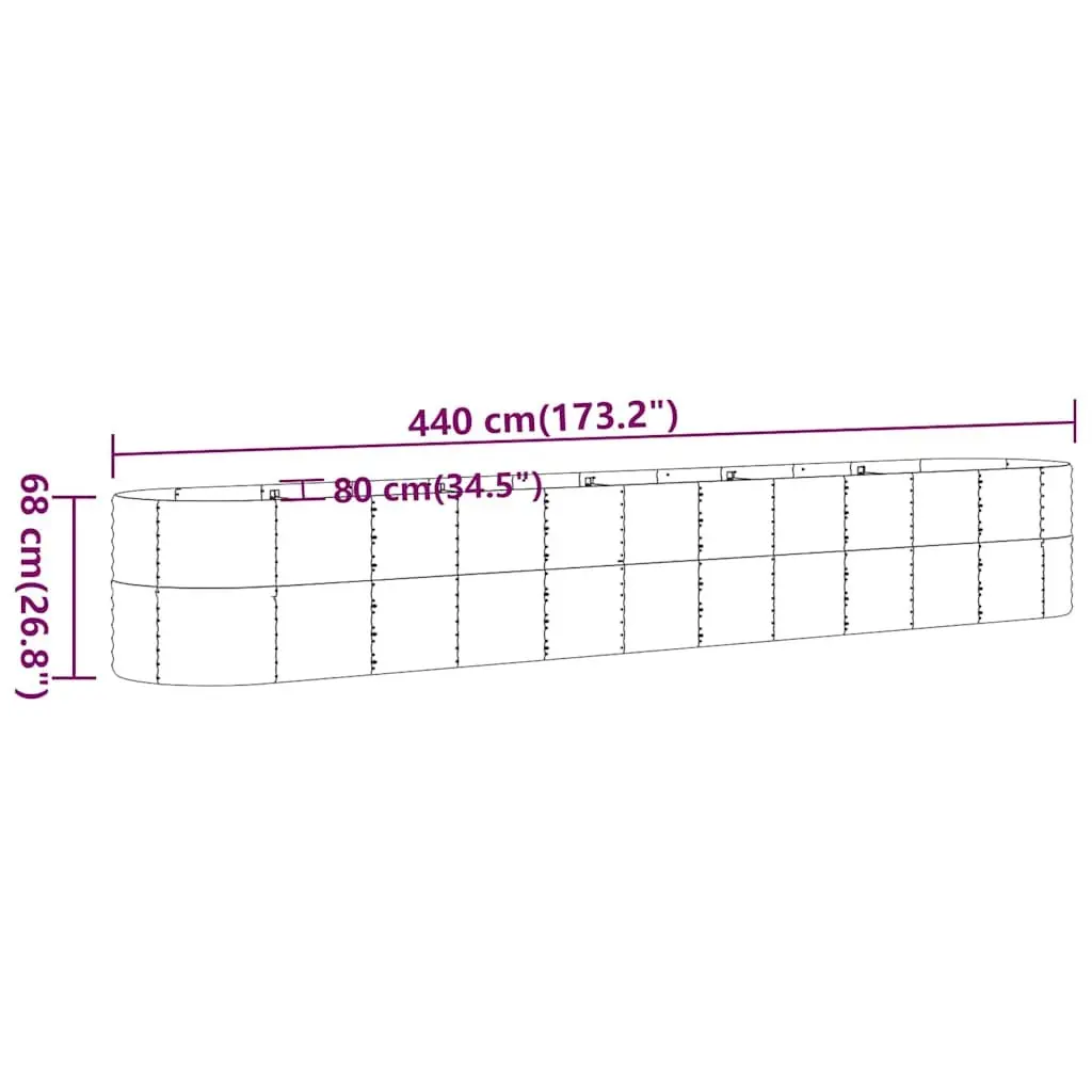 Garden Raised Bed Planter Box Galvanised Steel Outdoor Patio Balcony Vegetable