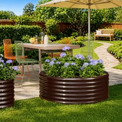 Specifications of Raised Galvanised Steel Garden Bed 100x100x36 cm