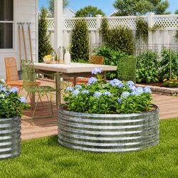 Garden Raised Bed Planter with Galvanised Steel Frame