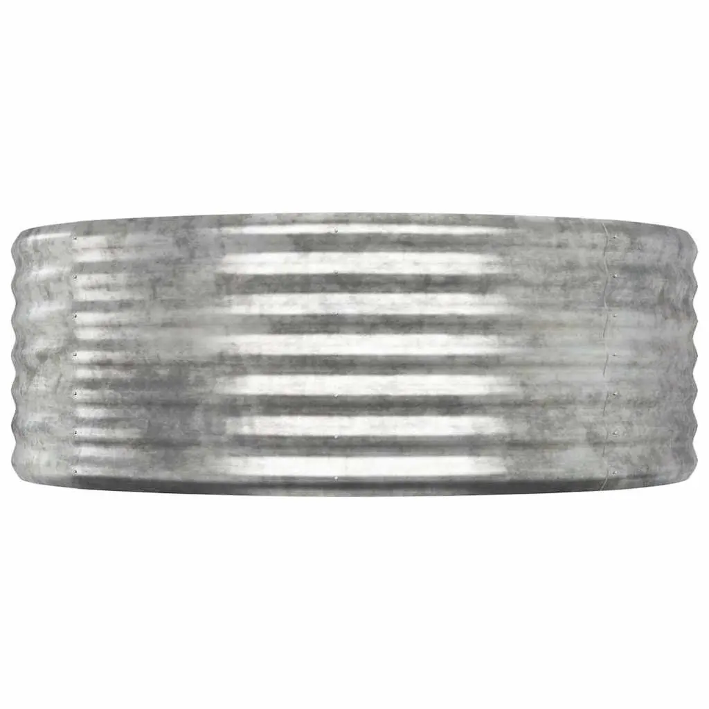 Garden Raised Bed Planter Box Outdoor Silver 100 x 100 x 36 cm