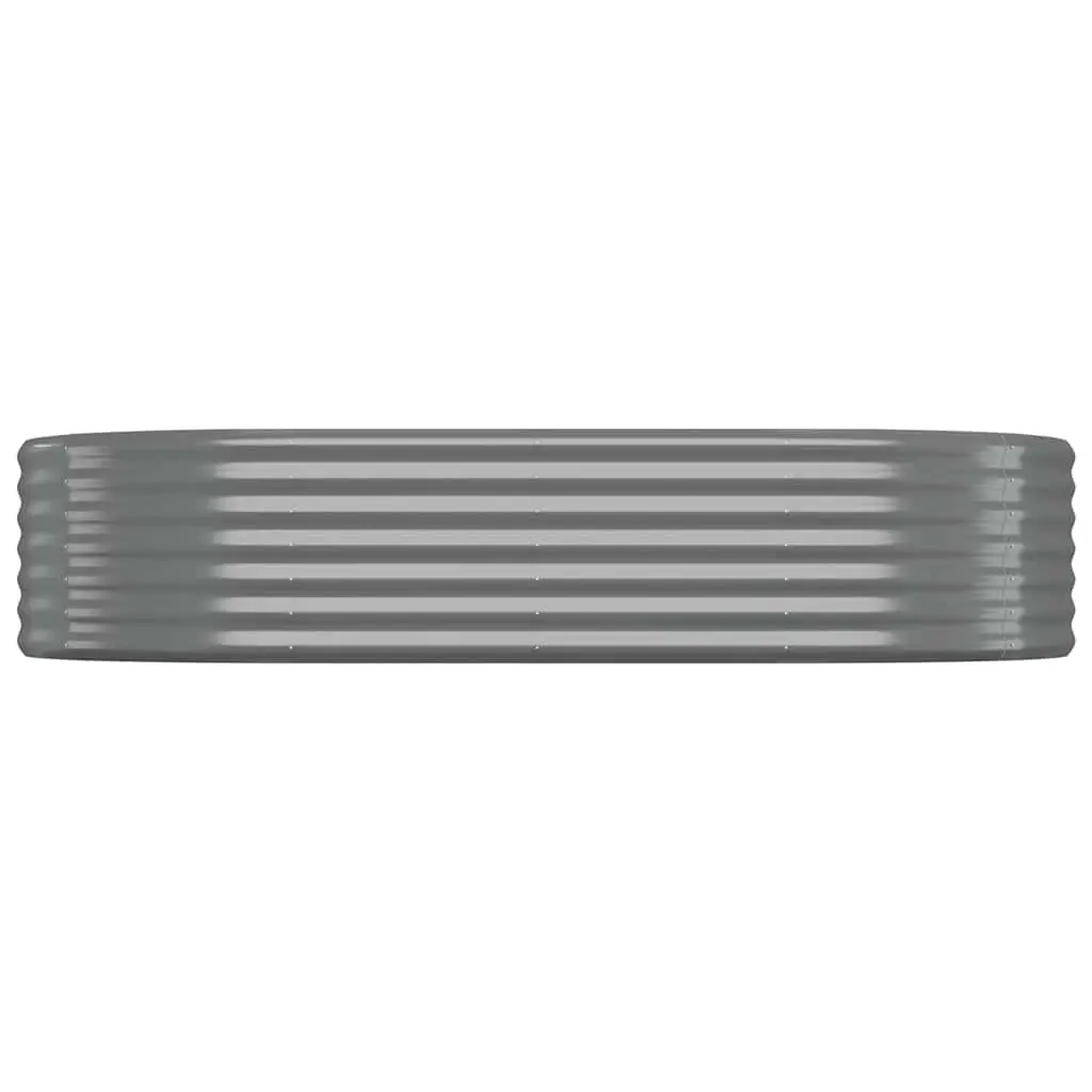 Galvanised Steel Raised Garden Bed Planter Outdoor 175x100x36cm Grey