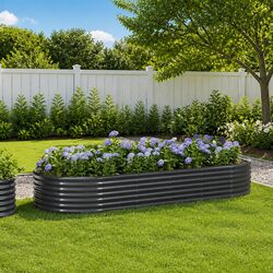 Galvanised Steel Raised Garden Bed 249x100x36 cm